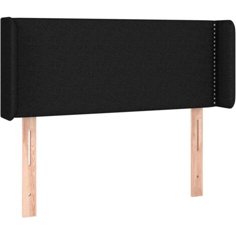 vidaXL Testiera ad Orecchio Nera 83x16x78/88 cm in Tessuto