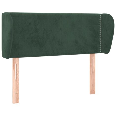 vidaXL Testiera ad Orecchio Verde Scuro 103x23x78/88 cm in Velluto