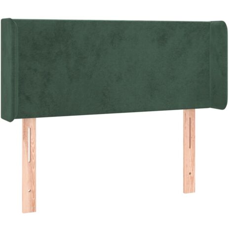 vidaXL Testiera ad Orecchio Verde Scuro 93x16x78/88 cm in Velluto