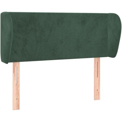 vidaXL Testiera ad Orecchio Verde Scuro 93x23x78/88 cm in Velluto