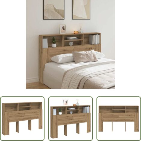 vidaXL Testiera con contenitore -  Testiera con Contenitore Artigianale 160x19x103,5cm Multistrato