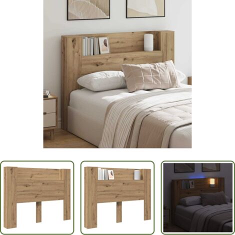 vidaXL Testiera con ripiano -  Testiera con lo scaffale Rovere artigianale 140 x 17 x 104,5 cm
