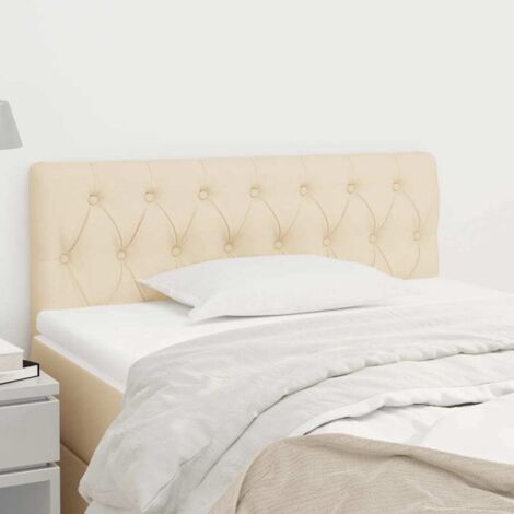 vidaXL Testiera Crema 100 x 7 x 78/88 cm in Tessuto