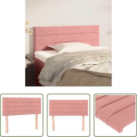 vidaXL Testiera da Letto -  Testiera Rosa 80x5x78/88 cm in Velluto