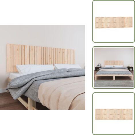 - vidaXL Testiera da Parete 204x3x60 cm in Legno Massello di Pino -