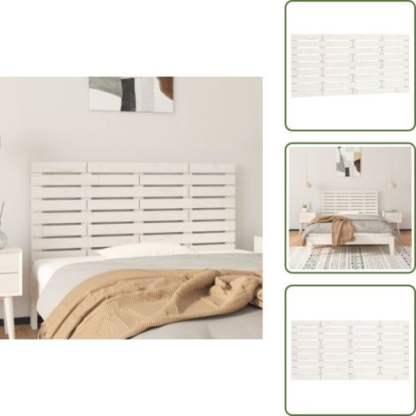 - vidaXL Testiera da Parete Bianca 146x3x63 cm in Legno Massello di Pino -