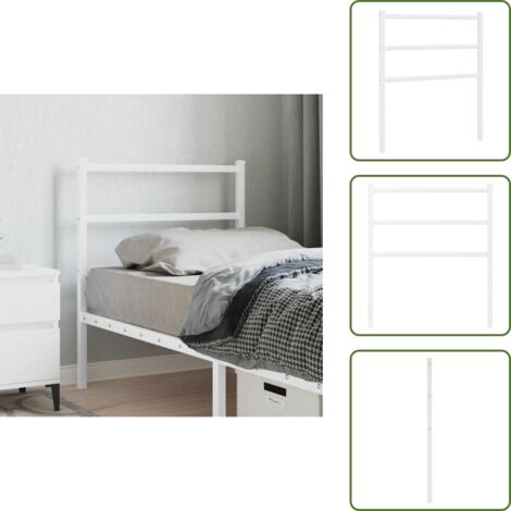- vidaXL Testiera di Ricambio in Metallo Bianco 75 cm -