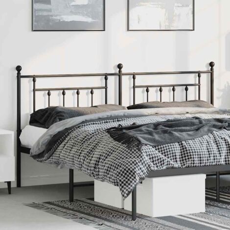 vidaXL Testiera di Ricambio in Metallo Nero 180 cm