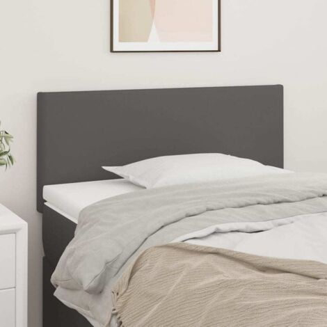 vidaXL Testiera Grigio 90x5x78/88 cm in Similpelle