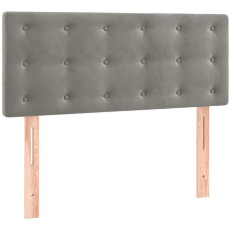 vidaXL Testiera Grigio Chiaro 100x5x78/88 cm in Velluto