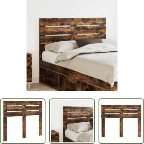vidaXL Testiera in legno ingegnerizzato -  Testiera Rovere fumé 120 cm Legno multistrato