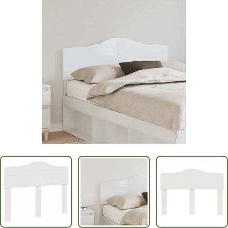 vidaXL Testiera in legno multistrato -  Testiera Bianco Lucido 120 cm Legno multistrato