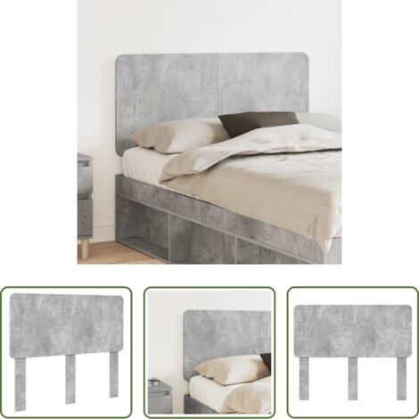 vidaXL Testiera in legno multistrato -  Testiera Grigio cemento 120 cm Legno multistrato