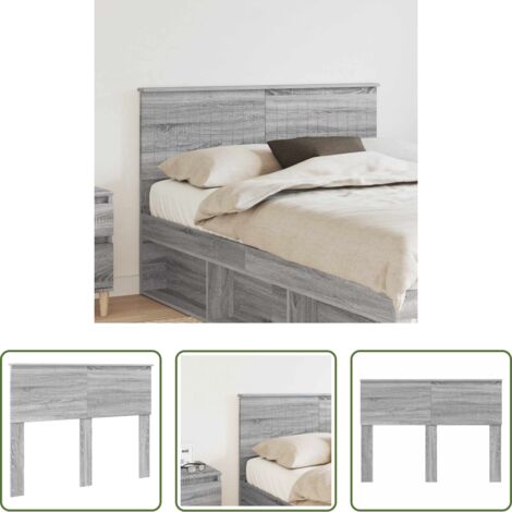 vidaXL Testiera in legno multistrato -  Testiera Grigio Sonoma 120 cm Legno multistrato