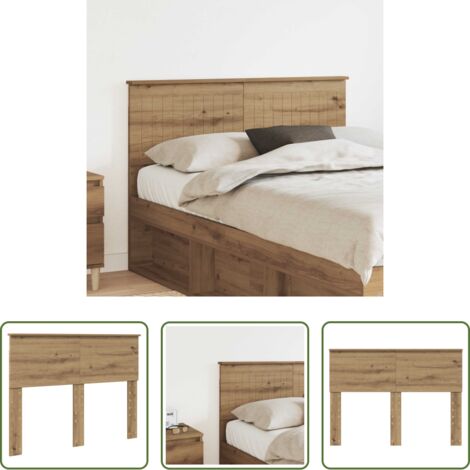 vidaXL Testiera in legno multistrato -  Testiera Rovere artigianale 120 cm Legno multistrato