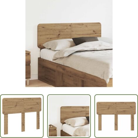 vidaXL Testiera in legno multistrato -  Testiera Rovere artigianale 120 cm Legno multistrato