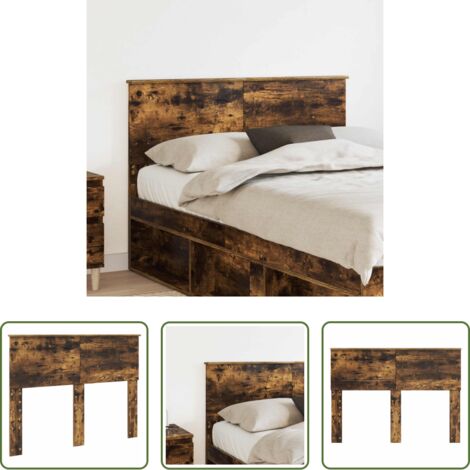 vidaXL Testiera in legno multistrato -  Testiera Rovere fumé 120 cm Legno multistrato