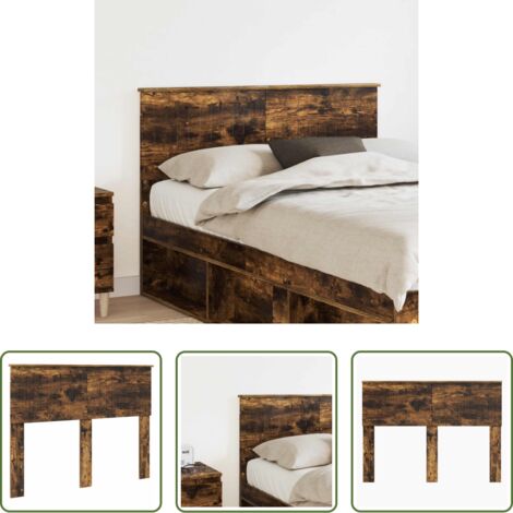 vidaXL Testiera in legno multistrato -  Testiera Rovere fumé 120 cm Legno multistrato