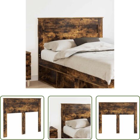 vidaXL Testiera in legno multistrato -  Testiera Rovere fumé 120 cm Legno multistrato