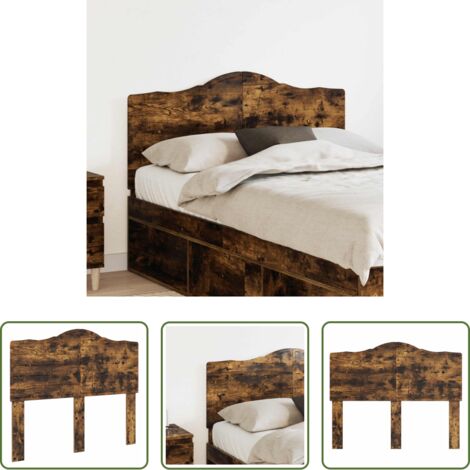 vidaXL Testiera in legno multistrato -  Testiera Rovere fumé 120 cm Legno multistrato