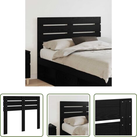 vidaXL Testiera in legno multistrato -  Testiera Rovere Nero 120 cm Legno multistrato