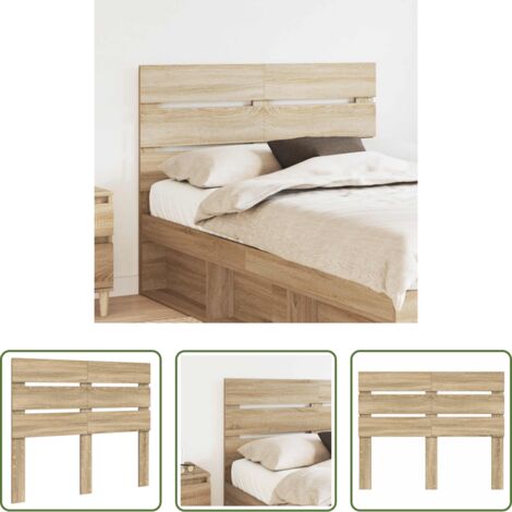 vidaXL Testiera in legno multistrato -  Testiera Rovere Sonoma 120 cm Legno multistrato