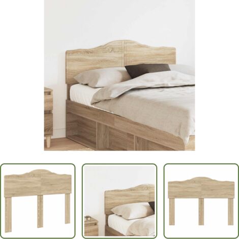 vidaXL Testiera in legno multistrato -  Testiera Rovere Sonoma 120 cm Legno multistrato
