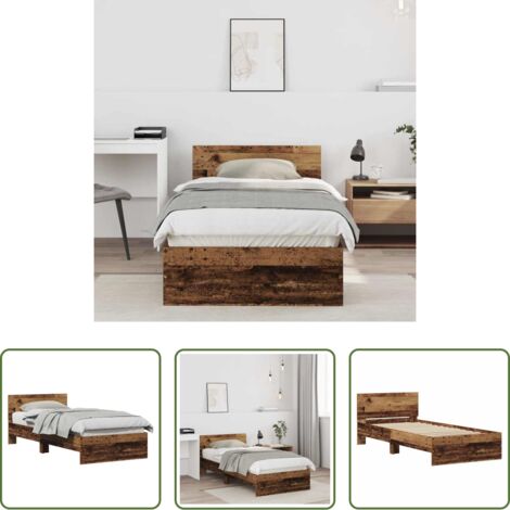 vidaXL Testiera in legno -  Struttura del letto Legno vecchio 75 x 190 cm Legno multistrato