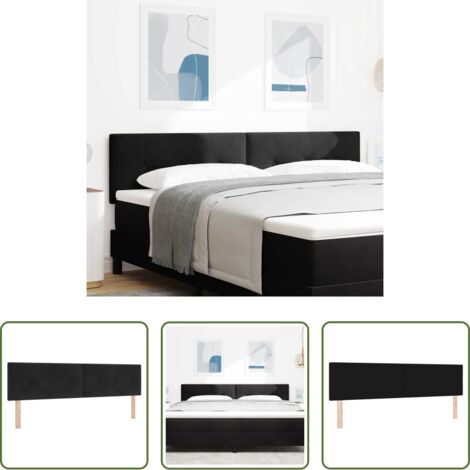 vidaXL Testiera in legno -  Testiera Nero 180 cm Velluto