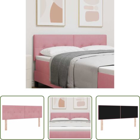 vidaXL Testiera in Legno -  Testiera Rosa 160 cm Velluto