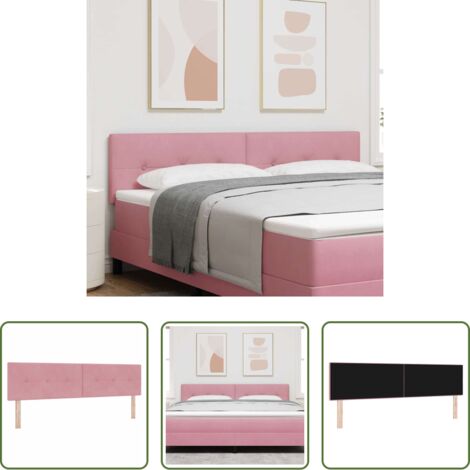 vidaXL Testiera in legno -  Testiera Rosa 180 cm Velluto