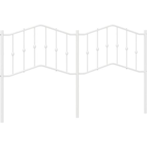 vidaXL Testiera in Metallo Bianco 180 cm