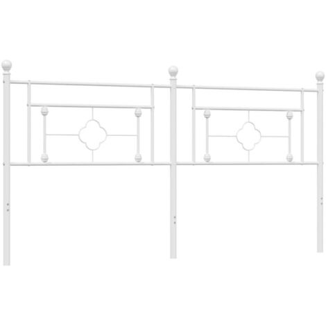 vidaXL Testiera in Metallo Bianco 180 cm