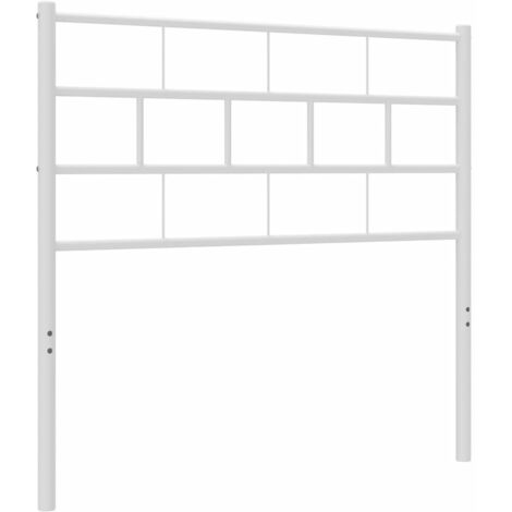 vidaXL Testiera in Metallo Bianco 75 cm