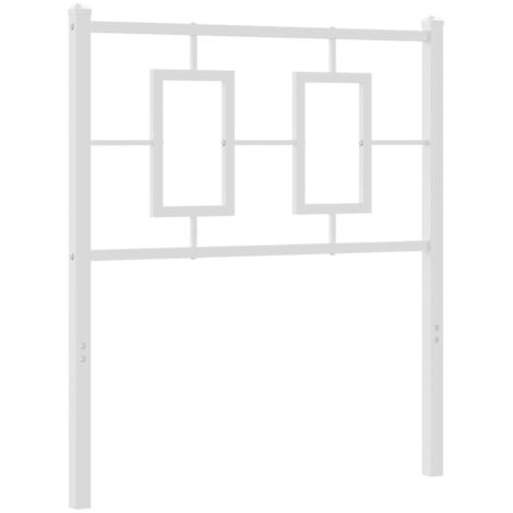vidaXL Testiera in Metallo Bianco 75 cm