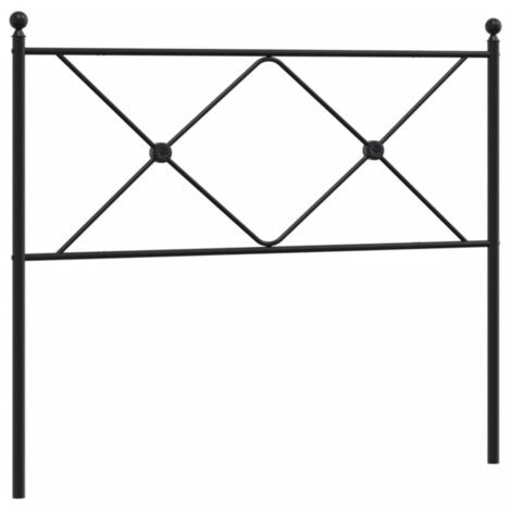 vidaXL Testiera in Metallo Nero 107 cm