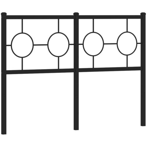 vidaXL Testiera in Metallo Nero 120 cm