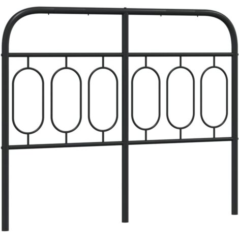 vidaXL Testiera in Metallo Nero 120 cm