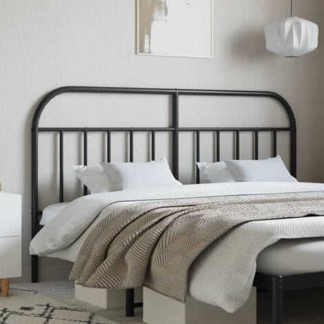 vidaXL Testiera in Metallo Nero 160 cm