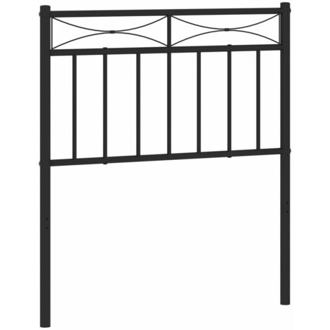 vidaXL Testiera in Metallo Nero 75 cm