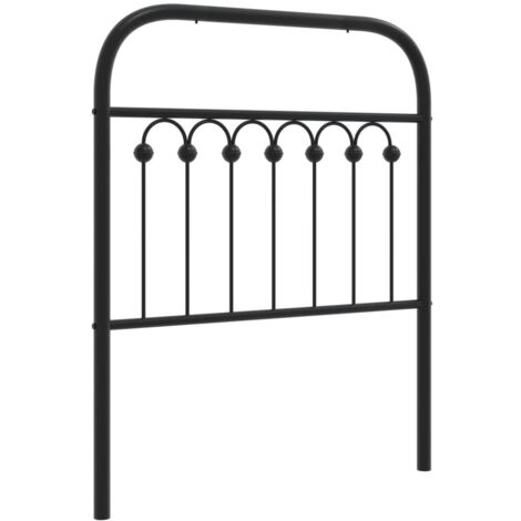 vidaXL Testiera in Metallo Nero 75 cm