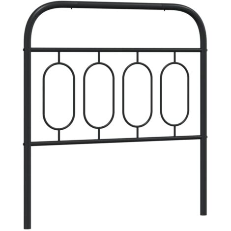 vidaXL Testiera in Metallo Nero 90 cm