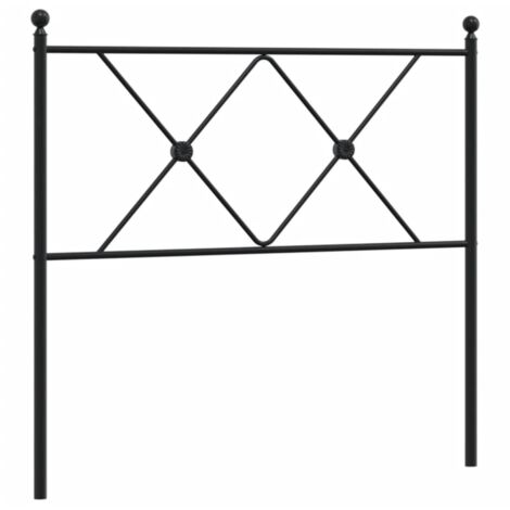 vidaXL Testiera in Metallo Nero 90 cm