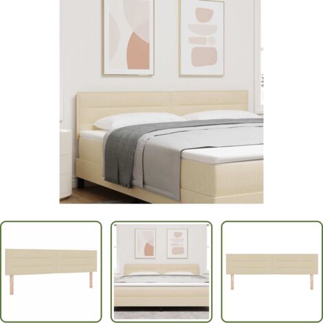 vidaXL Testiera in pelle sintetica -  Testiera Crema 180 cm Tessuto