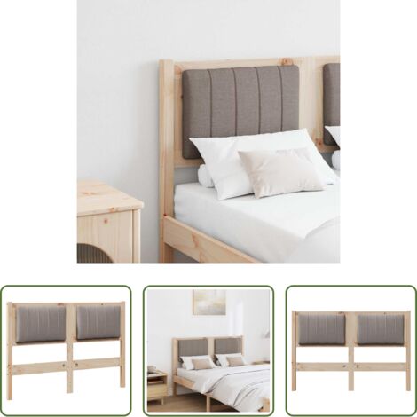 vidaXL Testiera in pino -  Testiera imbottita con testiera Marrone 120 cm Pino massello