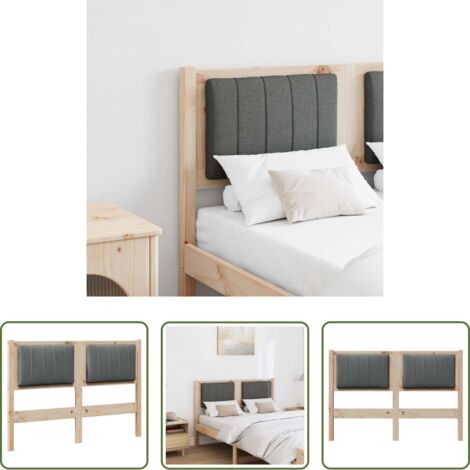 vidaXL Testiera in pino -  Testiera imbottita con testiera Marrone 120 cm Pino massello
