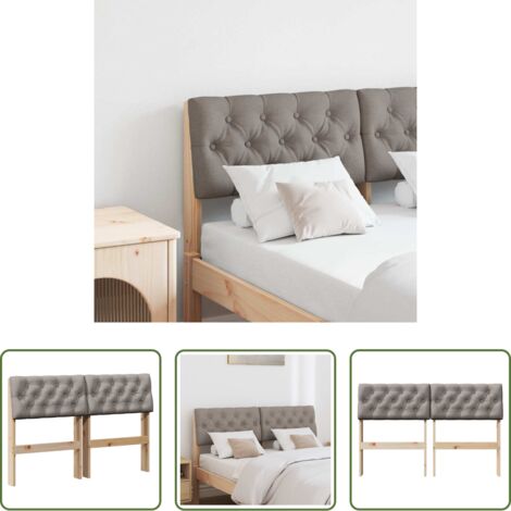 vidaXL Testiera in pino -  Testiera imbottita Talpa 120 cm Pino massello