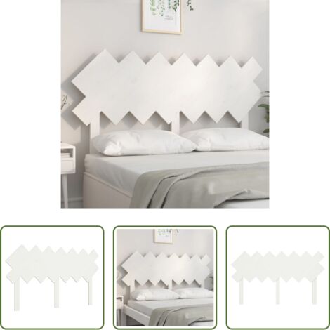vidaXL Testiera in pino -  Testiera per Letto Bianca 141x3x80,5 cm Legno Massello di Pino
