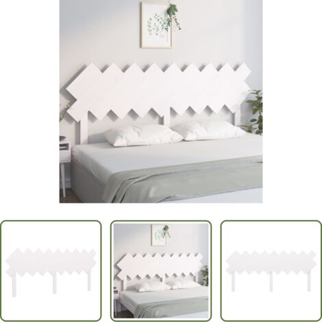 vidaXL Testiera in pino -  Testiera per Letto Bianca 178x3x80,5 cm Legno Massello di Pino