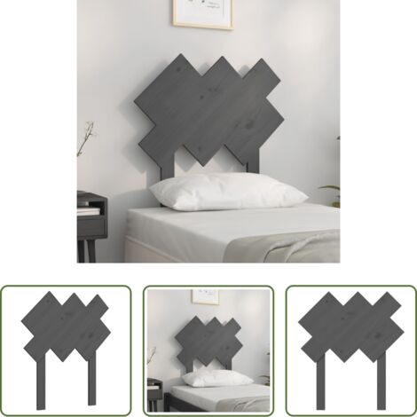 vidaXL Testiera in pino -  Testiera per Letto Bianca 72,5x3x81 cm Legno Massello di Pino